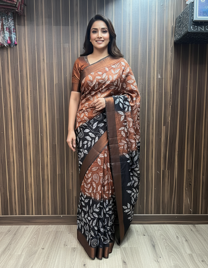 Chanderi Pure Hand Batik