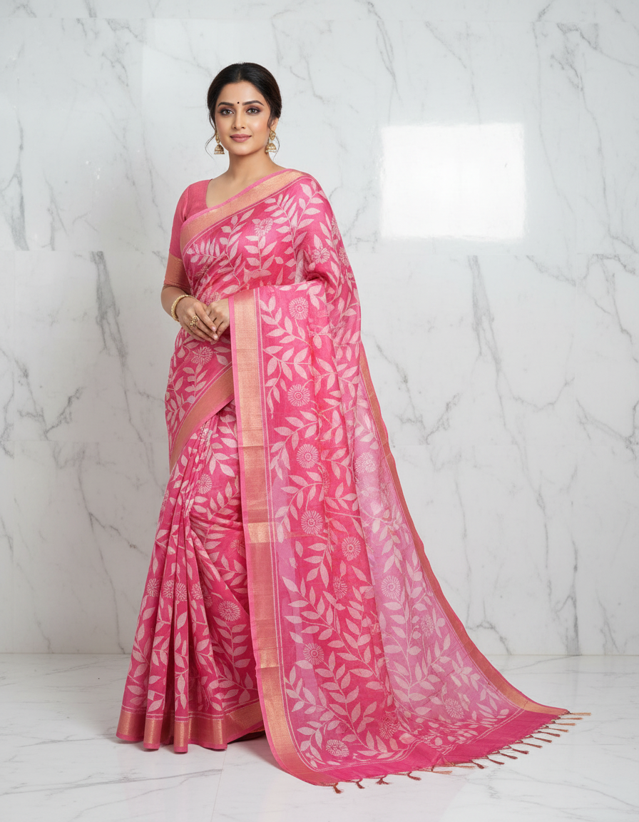 Chanderi Pure Hand Batik