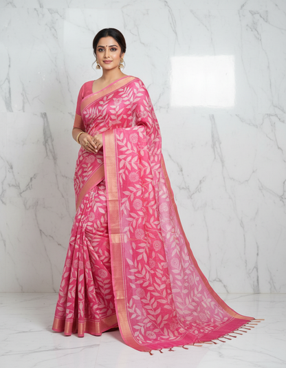 Chanderi Pure Hand Batik