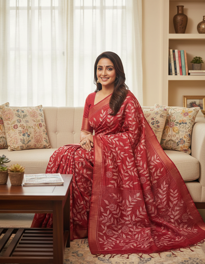 Chanderi Pure Hand Batik