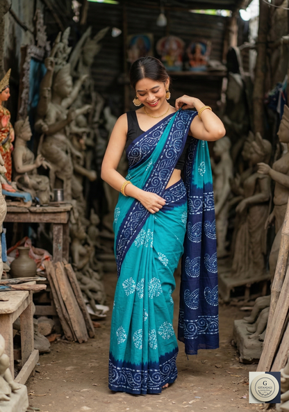 COTTON Pure Batik Blue