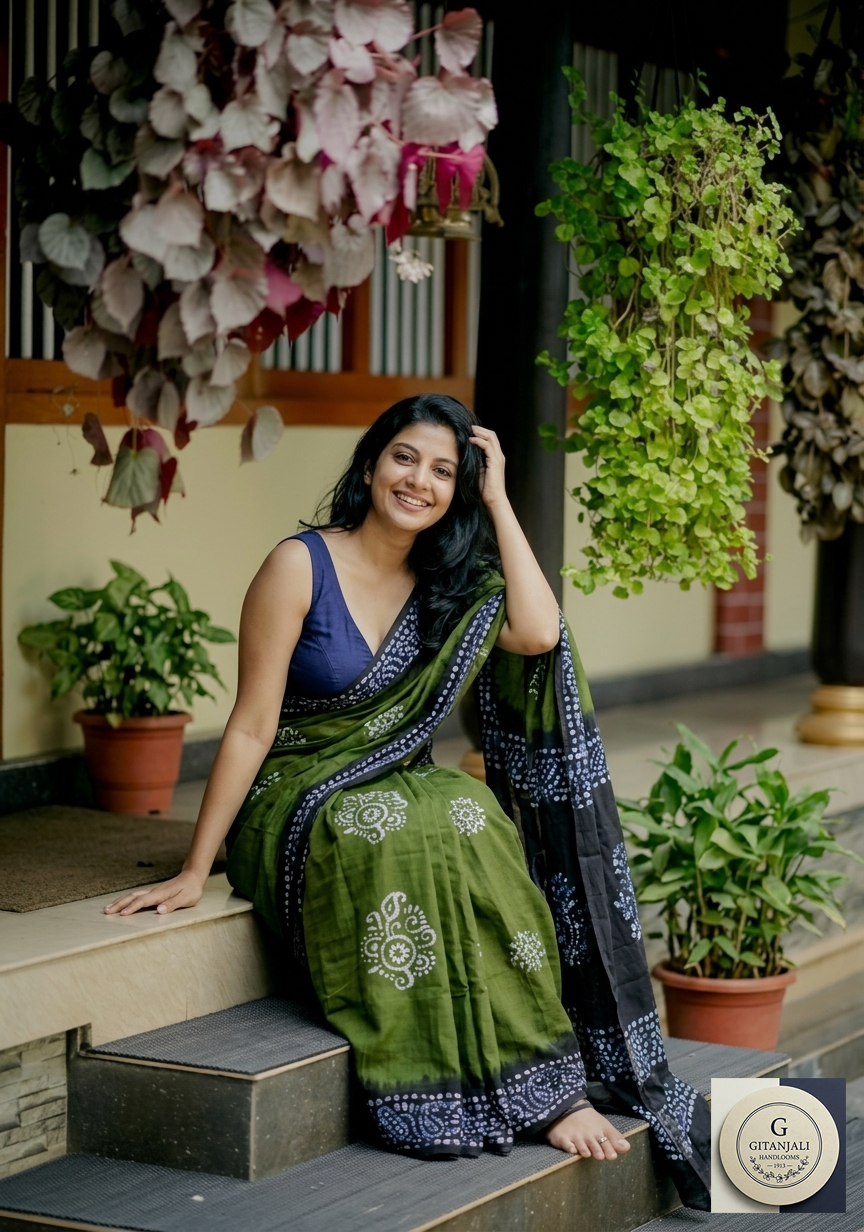 COTTON Pure Batik Green