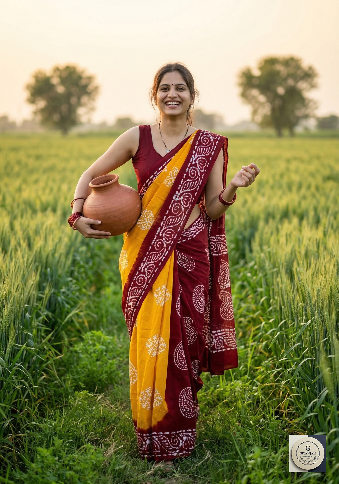 COTTON Pure Batik Yellow