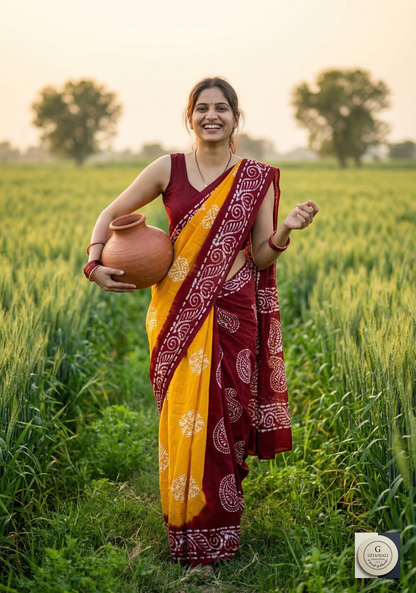 COTTON Pure Batik Yellow